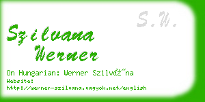 szilvana werner business card